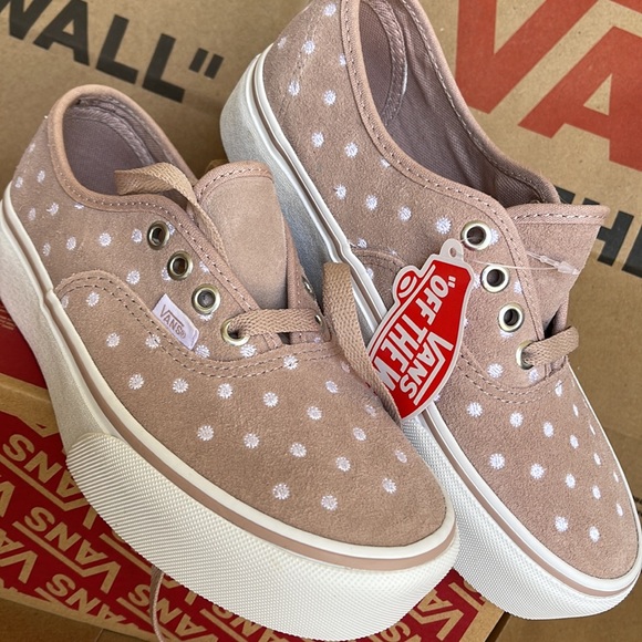 Vans Authentic Platforms Suede Polka Dot Shwgry/True White WMNS - Picture 8 of 16